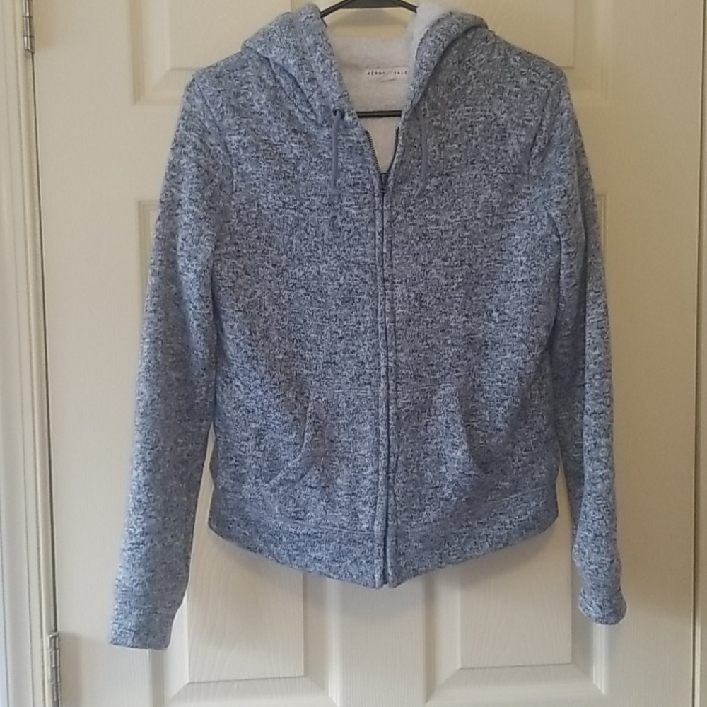 Aeropostal hooded furry sweatshirt